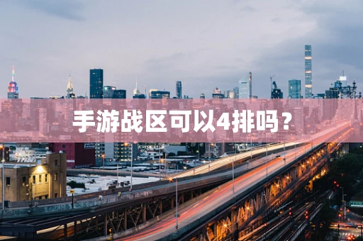 手游战区可以4排吗？
