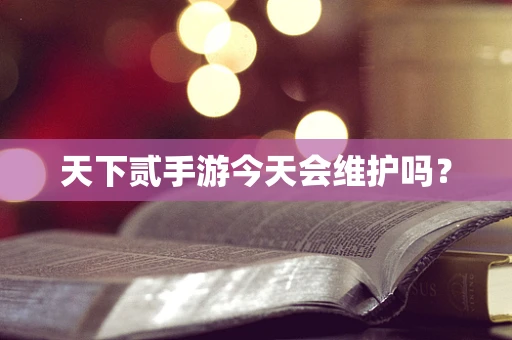 天下贰手游今天会维护吗？