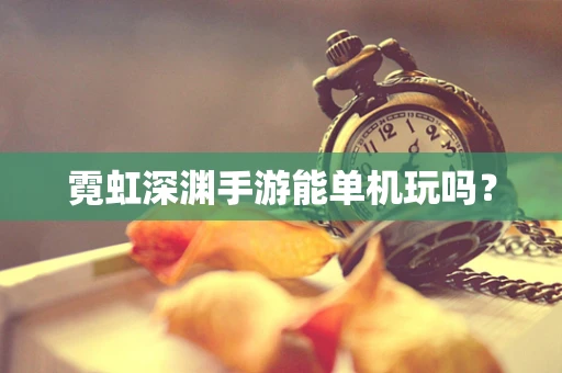 霓虹深渊手游能单机玩吗？