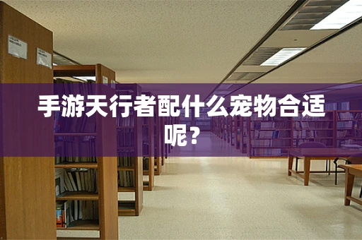 手游天行者配什么宠物合适呢？