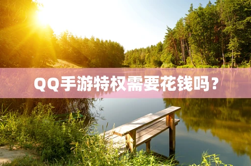 QQ手游特权需要花钱吗？
