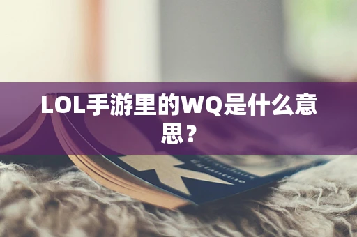 LOL手游里的WQ是什么意思？