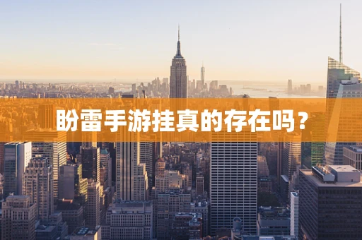 盼雷手游挂真的存在吗？
