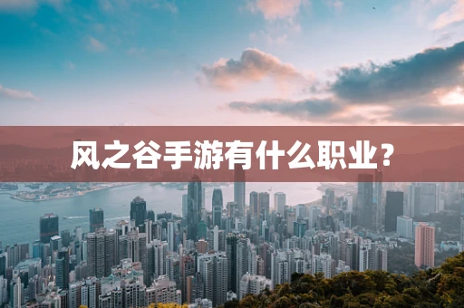 风之谷手游有什么职业？