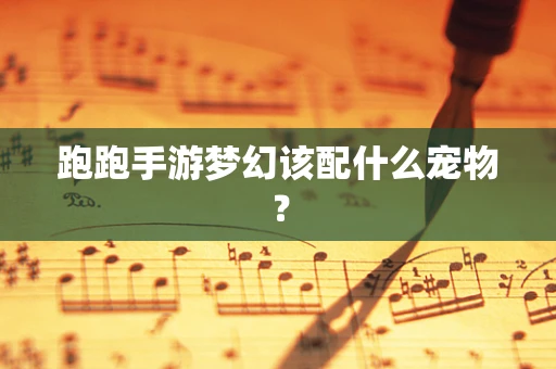 跑跑手游梦幻该配什么宠物？
