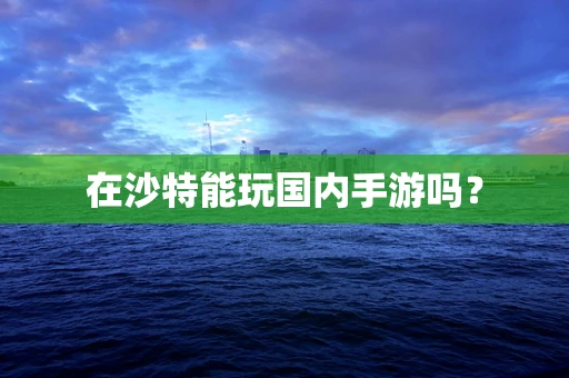 在沙特能玩国内手游吗？