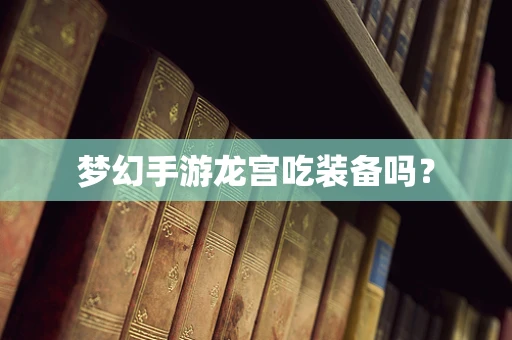 梦幻手游龙宫吃装备吗？