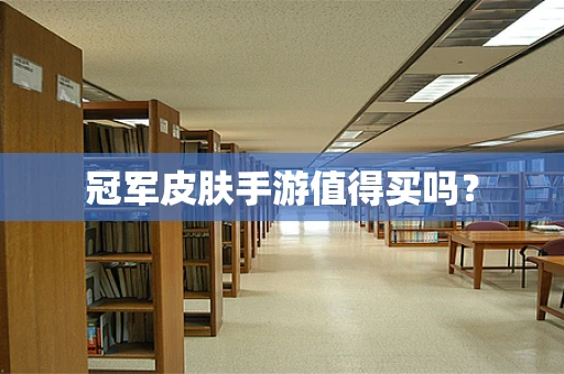 冠军皮肤手游值得买吗？