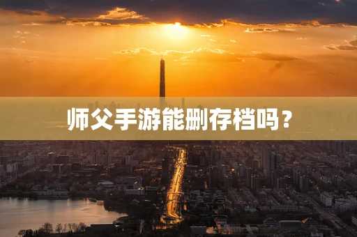 师父手游能删存档吗？