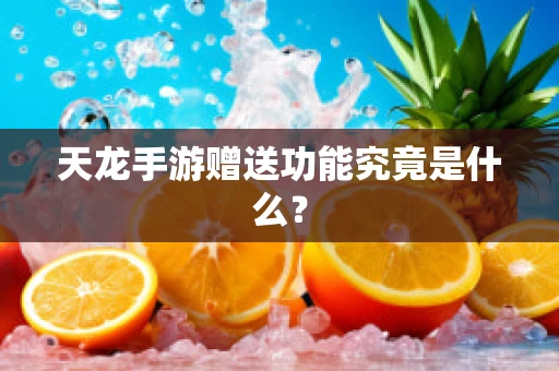 天龙手游赠送功能究竟是什么？